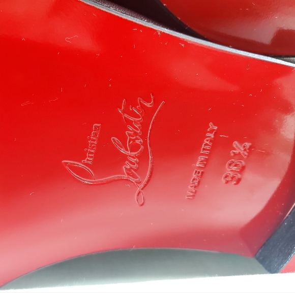 NWT$1095 Louboutin MJ Moc Brown Leather Chain Red Sole Flat Loafers Sz 36.5, 6.5 - Picture 15 of 16